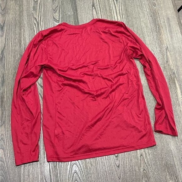 NWOT Nike Dri-Fit Mens T-Shirt Long Sleeve Crewneck Pullover Lightweight Red S - Picture 5 of 5